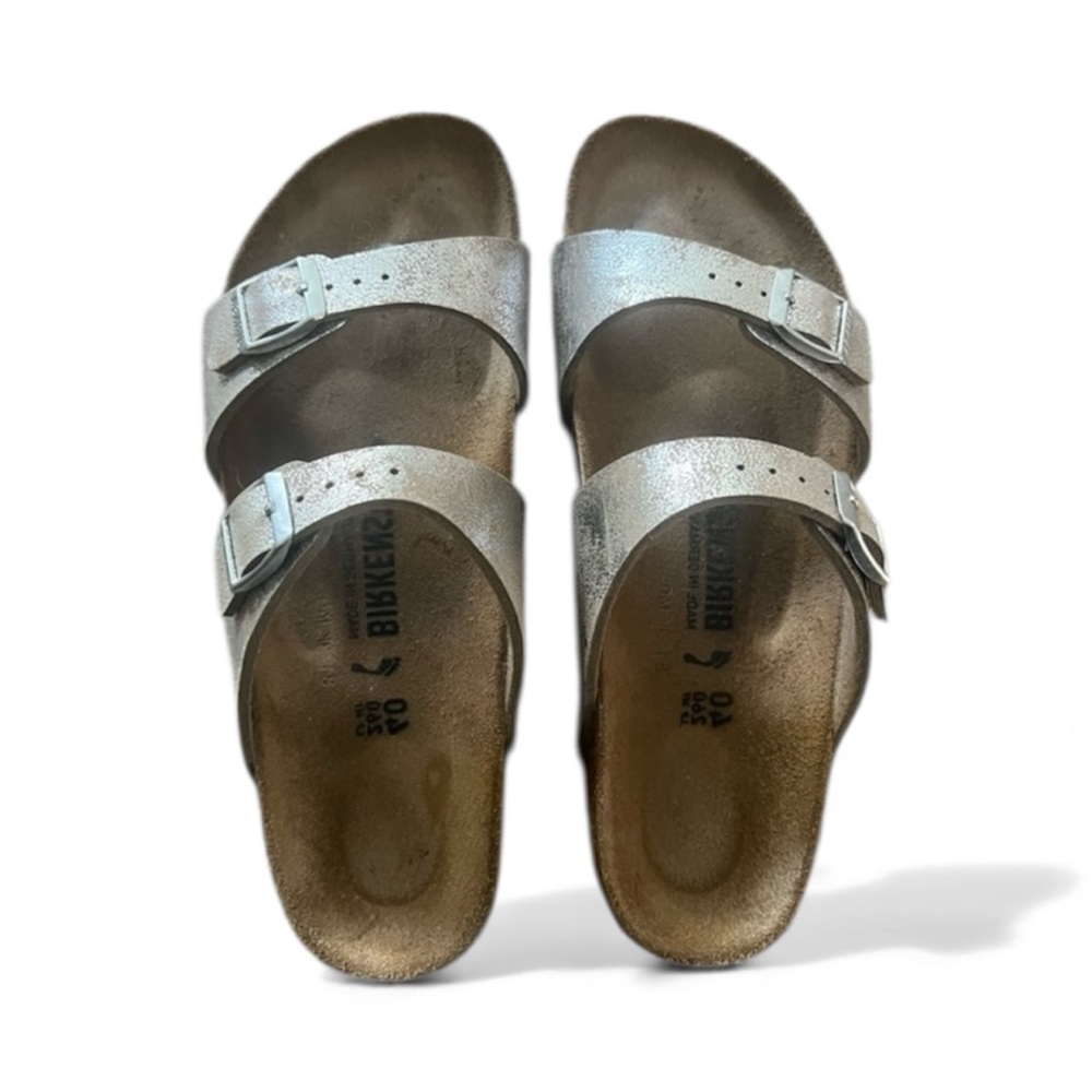 Birkenstock Metallic Silver Sandals